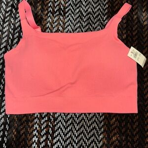 Coral Ribbed Bralette